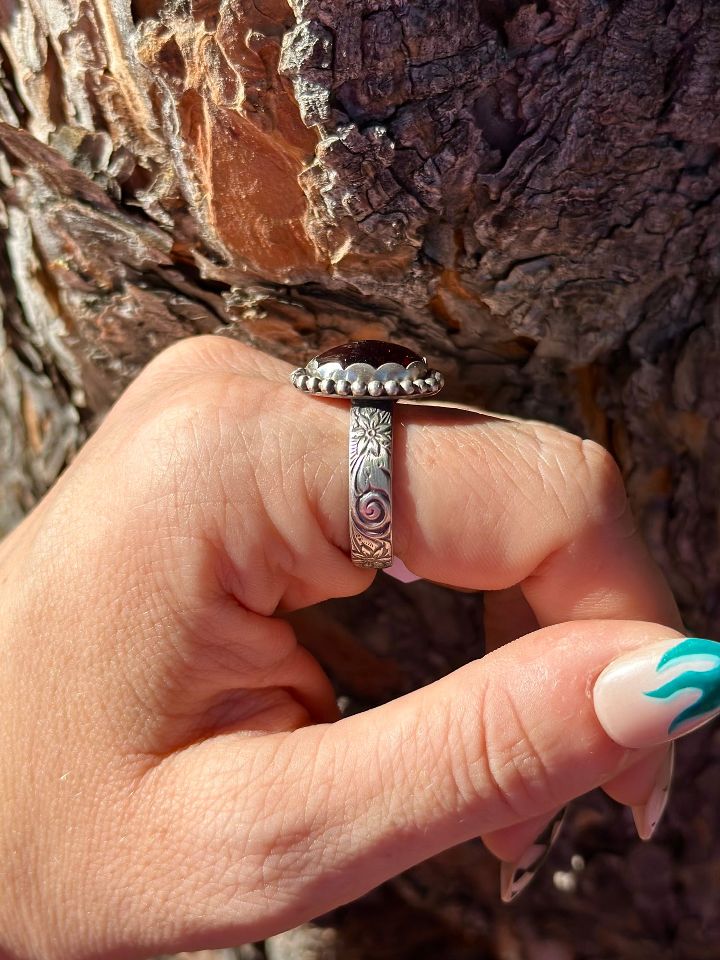 Bloodstone & Bridle Ring