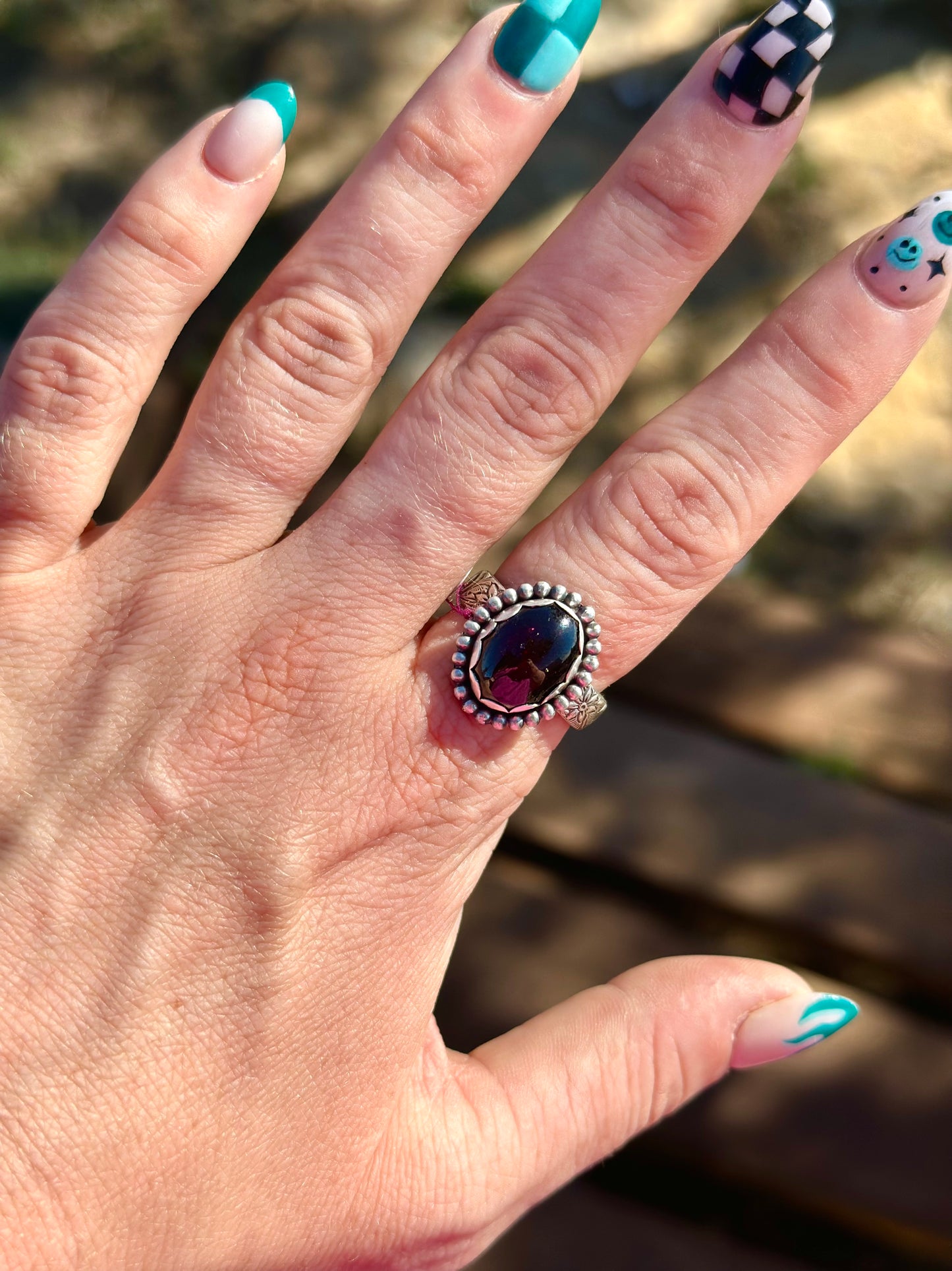 Bloodstone & Bridle Ring