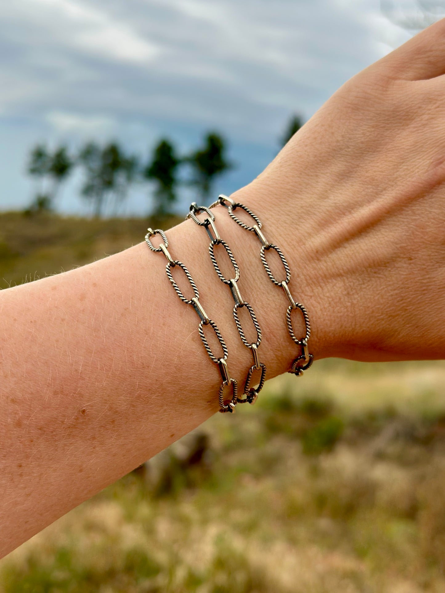 Rope and Rolo Chain Bracelet